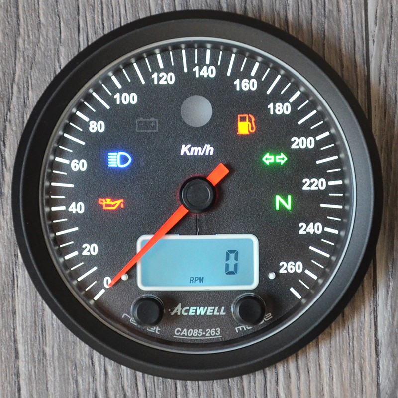 Velocimetro y tacometro acewell ace-ca085 all black - Imagen 2