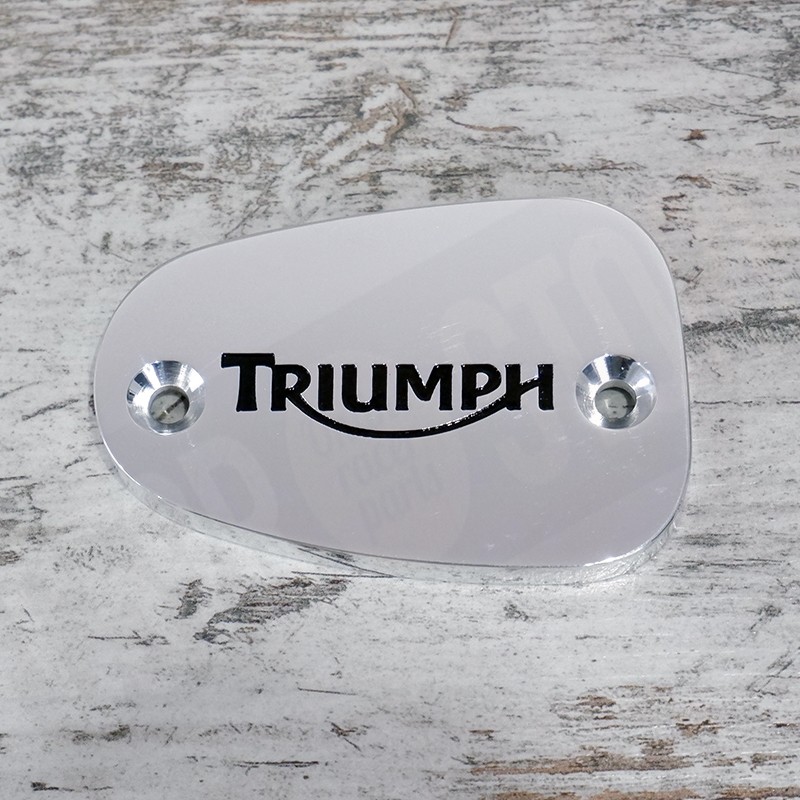 Tapa bomba de freno delantero logo triumph pulido - Imagen 2