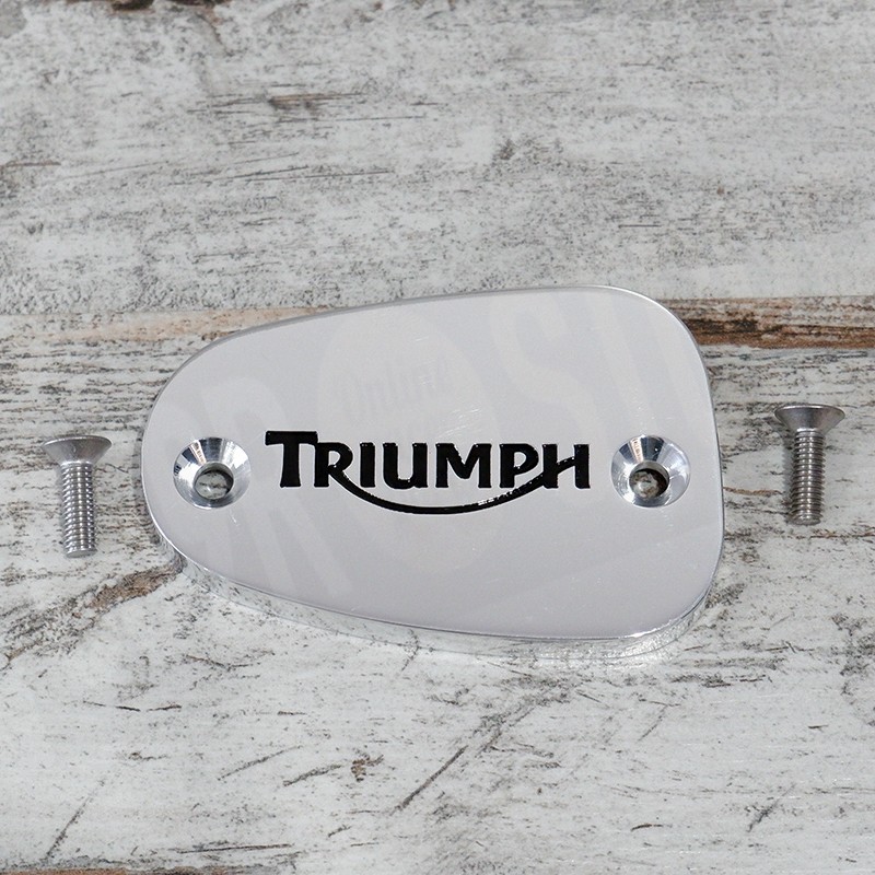 Tapa bomba de freno delantero logo triumph pulido - Imagen 6