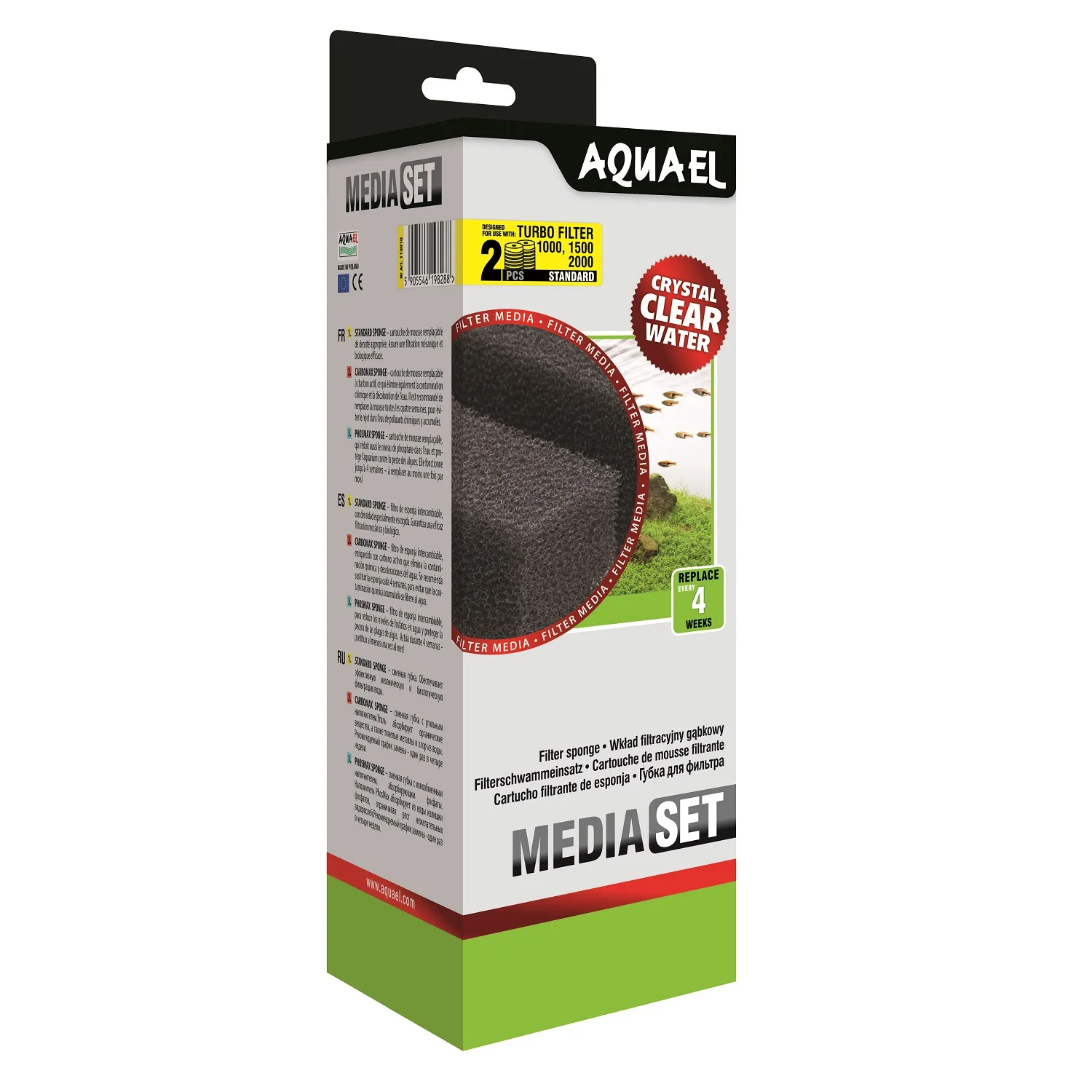 AquaEL Filtr.sponge Turbo 1000/1500/2000(2pcs)